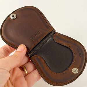 Vintage Duluth Trading Co Leather Horseshoe Coin Purse Snap Change Wallet